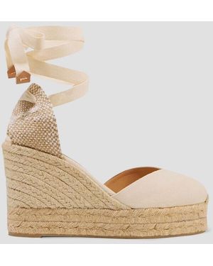 Castañer Chiara 80 espadrille-wedges aus canvas - Natur