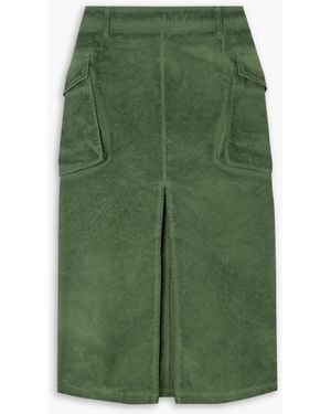 Halfboy Cotton Cargo Midi Skirt - Green