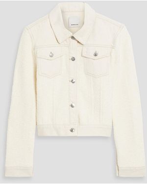 Jonathan Simkhai Baylin Denim-paneled Bouclé-knit Cotton-blend Jacket - Natural