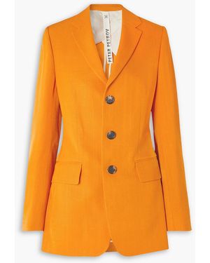 Petar Petrov Irit Oversized Grain De Poudre Blazer - Orange