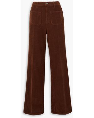 Reformation Alyssa hose mit weitem bein aus biobaumwollcord - Braun