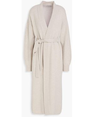 LeKasha Cassis Cashmere Cardigan - White
