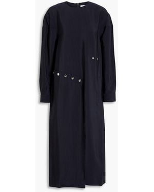 Tibi Asymmetric Woven Midi Dress - Blue