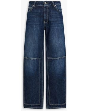 Jean Paul Gaultier Cutout High-Rise Straight-Leg Jeans - Blue