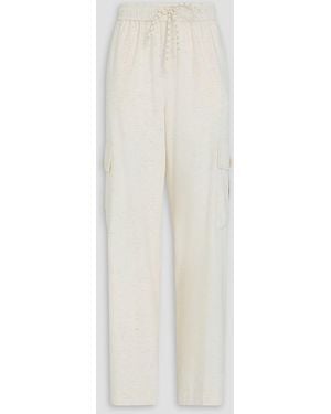 Zimmermann Slub Cotton-blend Twill Cargo Trousers - White