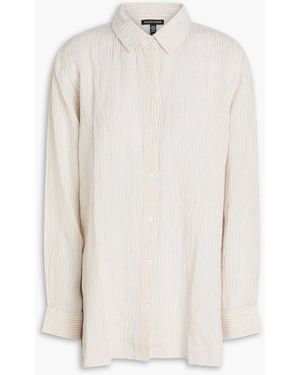 Eileen Fisher Striped Linen Shirt - White