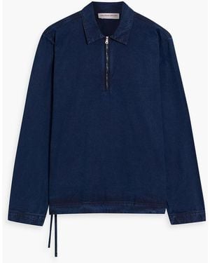 Orlebar Brown Oglio Denim Half-Zip Shirt - Blue
