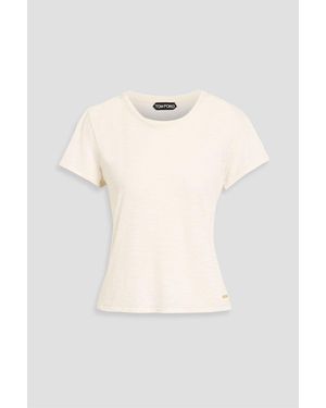 Tom Ford Slub Cotton-Blend Jersey T-Shirt - Natural