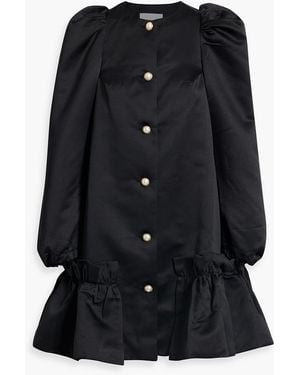 Sleeper Minikleid aus satin mit rüschen - Schwarz