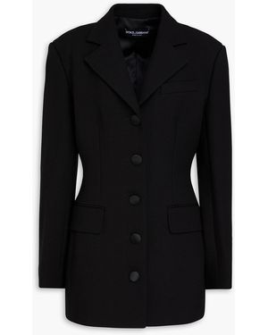 Dolce & Gabbana Wool-Blend Blazer - Black