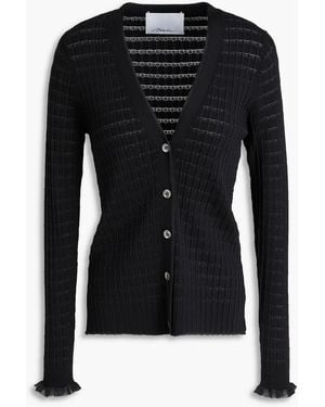 3.1 Phillip Lim Ribbed-Knit Cardigan - Black