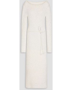 Zimmermann Belted Cotton-blend Midi Dress - White
