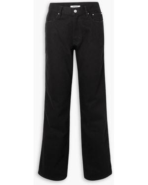 Gauchère Zip-detailed High-rise Straight-leg Jeans - Black