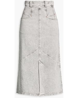 Isabel Marant Denim Midi Skirt - White