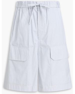 Jil Sander Pinstriped Cotton Shorts - White