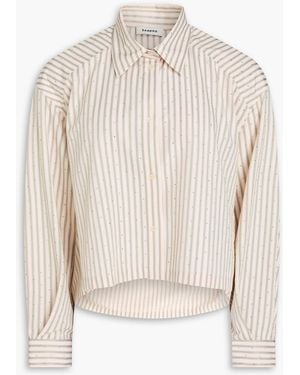 Sandro Striped Woven Shirt - White