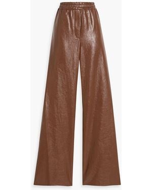 Weekend by Maxmara Plutonne Wide-Leg Pants - Brown
