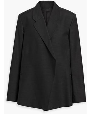 BITE STUDIOS Polus Wool And Silk-Blend Crepe Blazer - Black