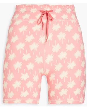The Upside Loulu Spin Printed Stretch Cycling Shorts - Pink