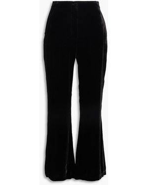 By Malene Birger Amores Velvet Flared Trousers - Black