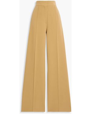 Another Tomorrow Wool-Blend Wide-Leg Pants - Natural