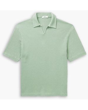 MR P. Waffle-Knit Cotton Polo Shirt - Green