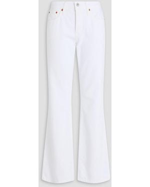 RE/DONE Mid-Rise Bootcut Jeans - White