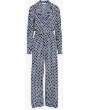 Melissa Odabash Lynn Printed Woven Wide-leg Jumpsuit - Blue
