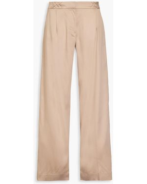 Mother Of Pearl Tm-blend Twill Straight-leg Trousers - Natural