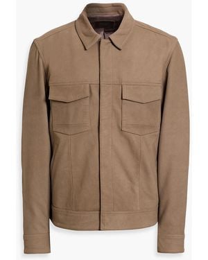 PAIGE Pedro Leather Jacket - Brown