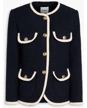 Sandro Bouclé-tweed Jacket - Blue