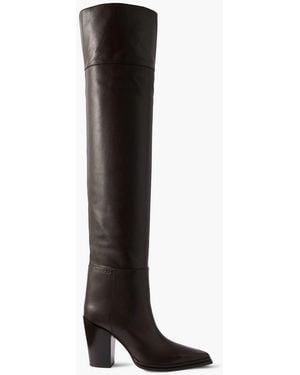 Jimmy Choo Cece 80 Leather Over-the-knee Boots - Black