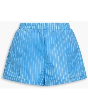 STAUD Taurus Striped Twill Shorts - Blue