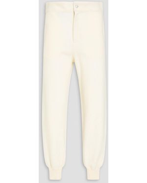 Jil Sander Tapered Wool-Blend Bouclé Trousers - White