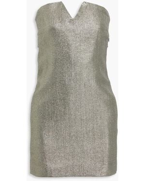 IRO Rayen Strapless Lamé Mini Dress - Gray