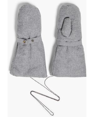 Brunello Cucinelli Cashmere-Felt Gloves - Grey