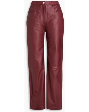 Muubaa Hose mit geradem bein aus leder - Rot