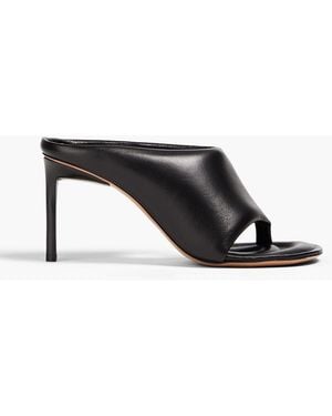Jacquemus Les Mules Limone Padded Leather Mules - Black