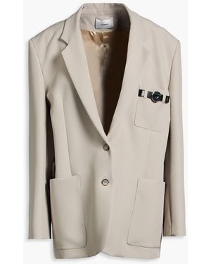 Coperni Buckle-Embellished Crepe Blazer - Natural