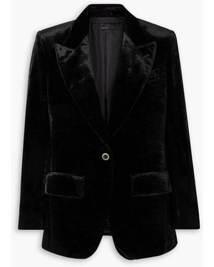 Tom Ford Wool-Blend Velvet Blazer - Black