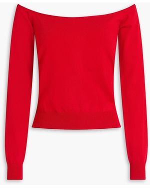 Dolce & Gabbana Off-the-shoulder Knitted Top - Red