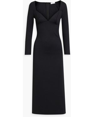 Rosetta Getty Ponte Midi Dress - Black