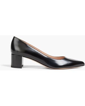 Gianvito Rossi Piper 45 Leather Court Shoes - Black