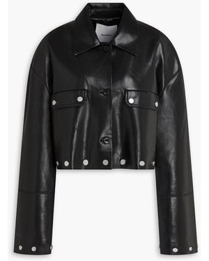 Nanushka Kassie Studded Okobor Shirt - Black