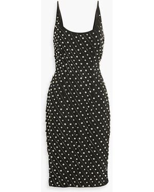 retroféte Cosmos Crystal-embellished Crepe Dress - Black