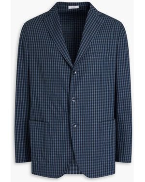 Boglioli Checked Seersucker Blazer - Blue