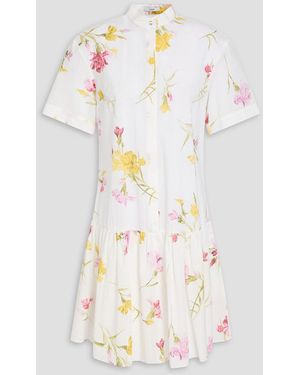 Erdem Floral-Print Cotton-Seersucker Mini Dress - White