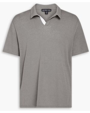 James Perse Poloshirt aus jersey aus einer leinenmischung - Grau