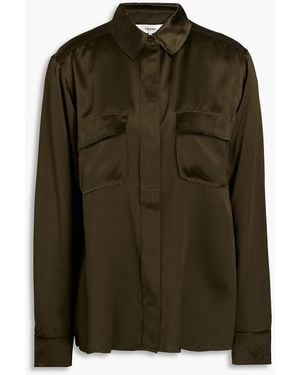 FRAME Silk-satin Shirt - Green
