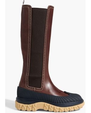 Thom Browne Leather Knee Boots - Brown
